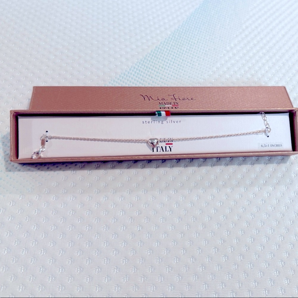Nicky Butler Silver Heart Charm Bracelet